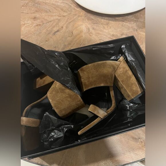 Saint Laurent Oak 100 brown mules NWT Size 7 - Picture 4 of 11